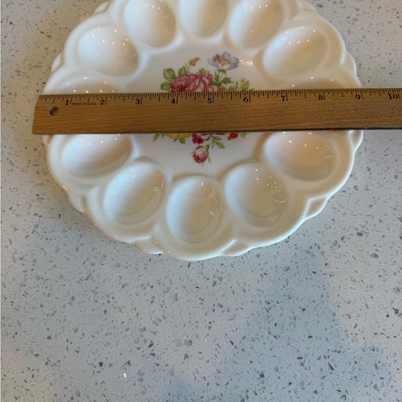 Vintage E&R American Artware Deviled Egg Plate – 1940s Floral - Picture 4 of 4